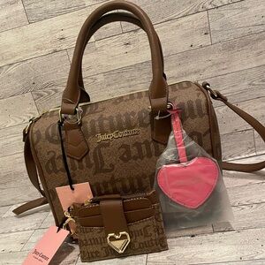 Juicy Couture Chestnut Chino Satchel with matching CardCase